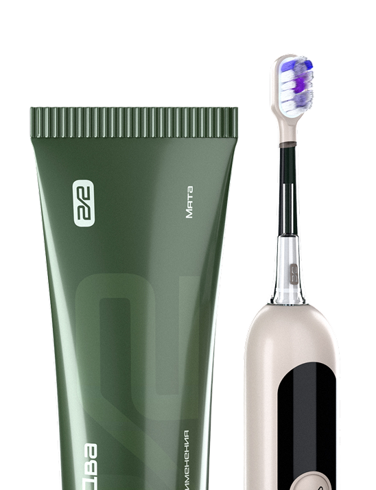 toothpaste and toothbrush